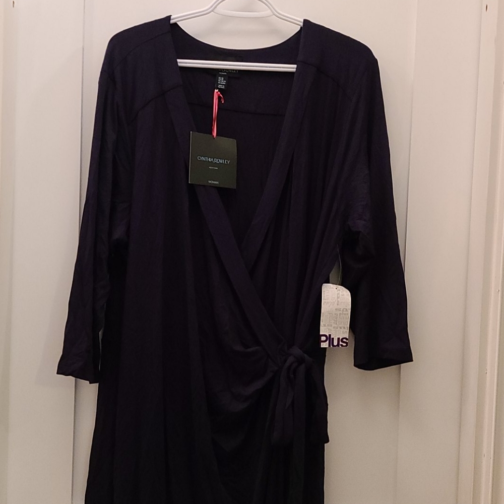 3X Cynthia Rowley Navy Wrap Dress - NWT